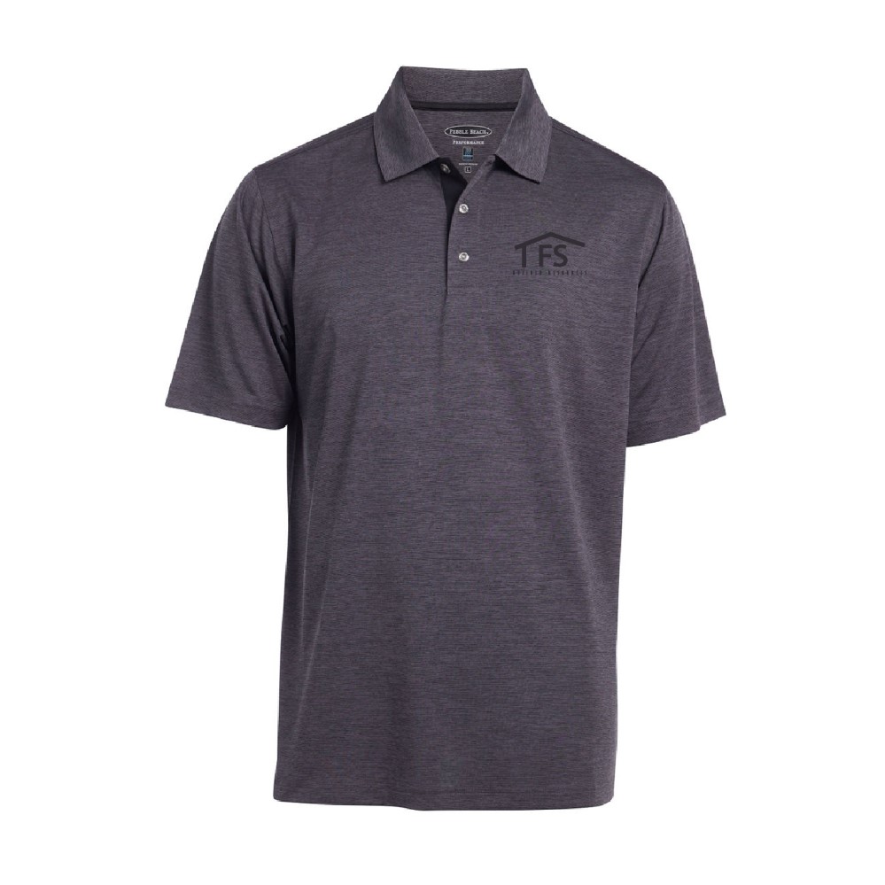 Pebble Beach Heather Stripe Polo