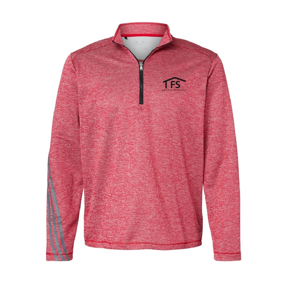 Adidas Brushed Terry Heathered 1/4 Zip Pullover
